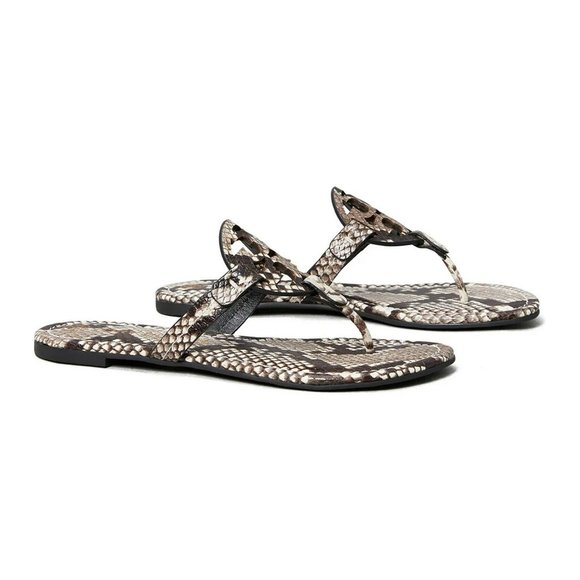 NIB Tory Burch Miller Leather Sandal Warm Roccia US 7 7.5 8...